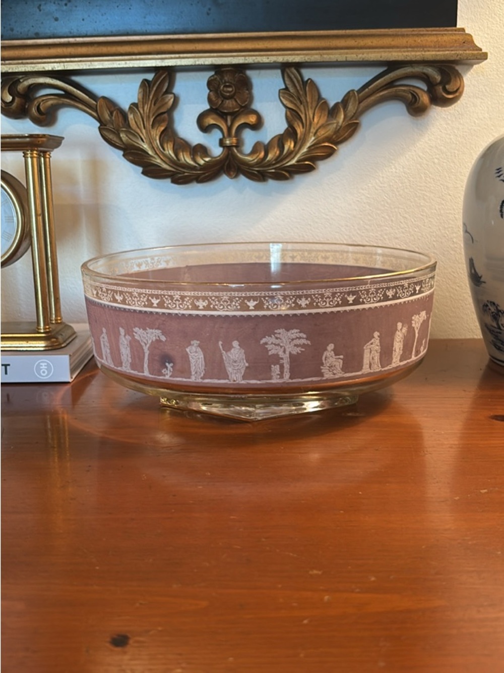 Vintage Jeannette Glass Hellenic Lilac Purple Bowl Jasperware